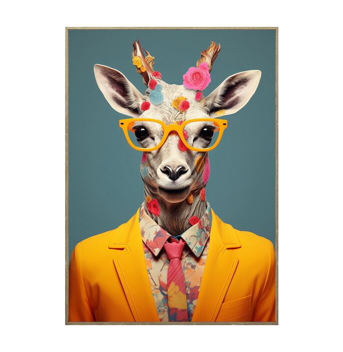 Poster in frame stylish goat 50x70cm