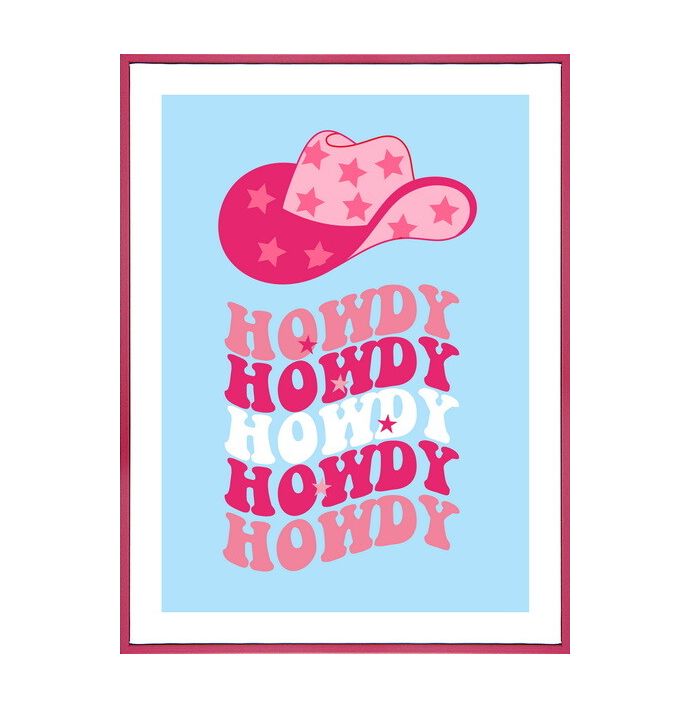 Poster in frame howdy 30x40cm
