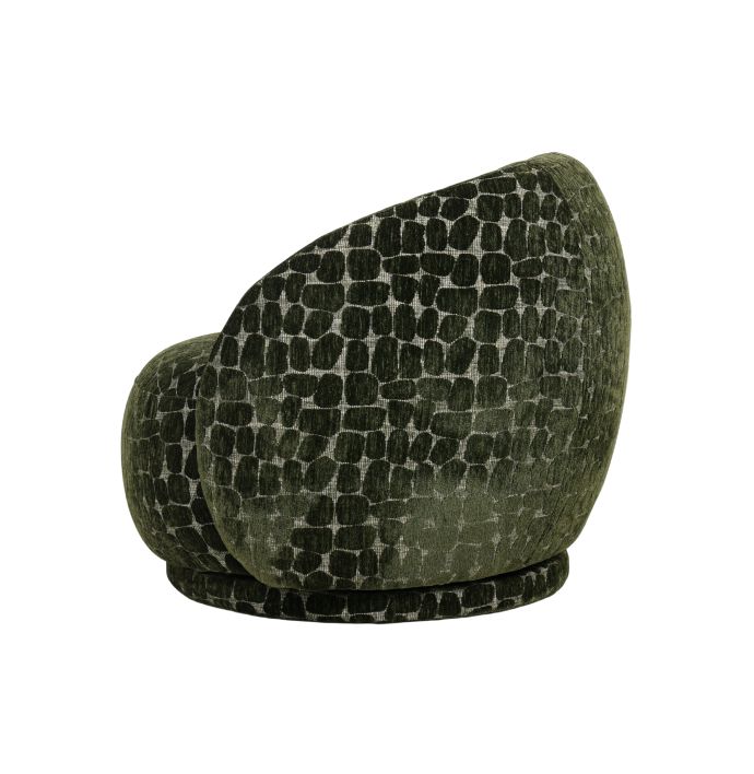 Draaifauteuil Celeste in stof Pebble groen