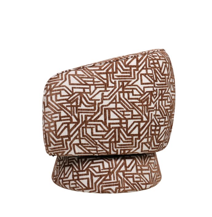 Draaifauteuil Esmee in stof Trust bruin