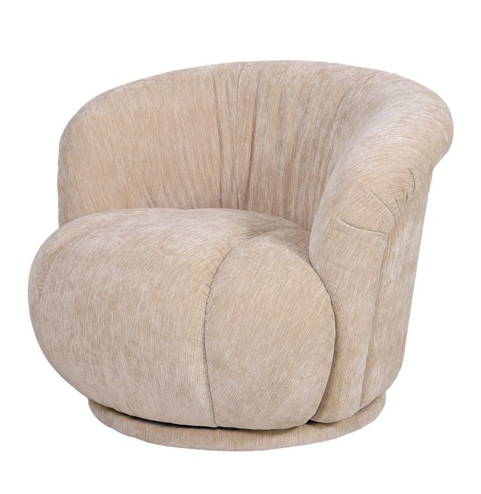 Draaifauteuil Lucie in stof Blink beige