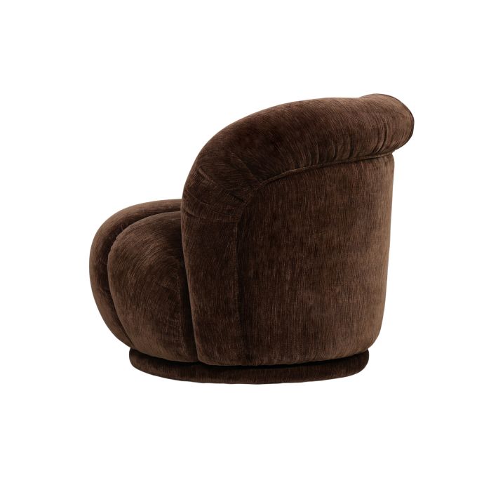 Draaifauteuil Lucie in stof Blink bruin