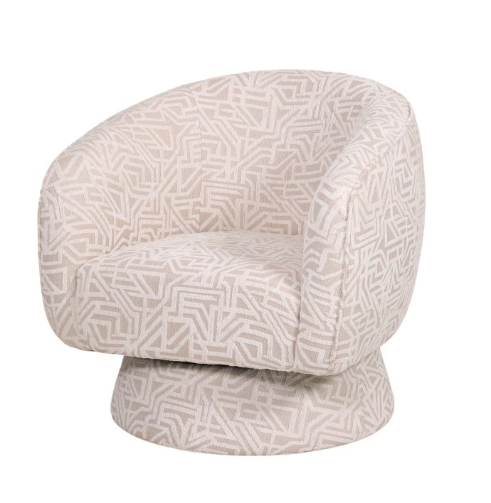 Draaifauteuil Esmee in stof Trust beige