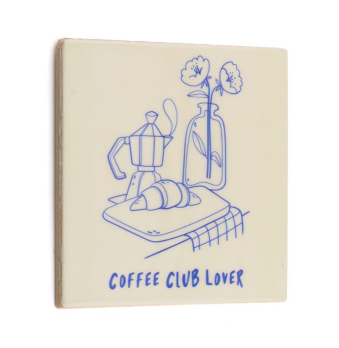 Tegeltje coffee club lover