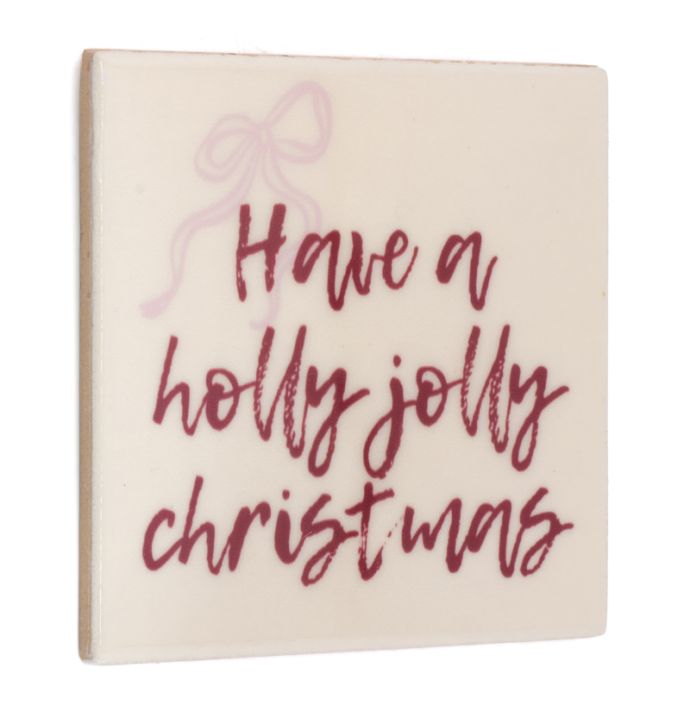 Tegeltje Holly Jolly Christmas