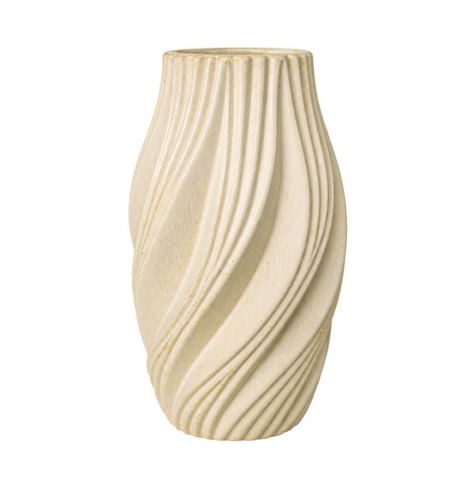 Aardewerk vaas Trace L beige