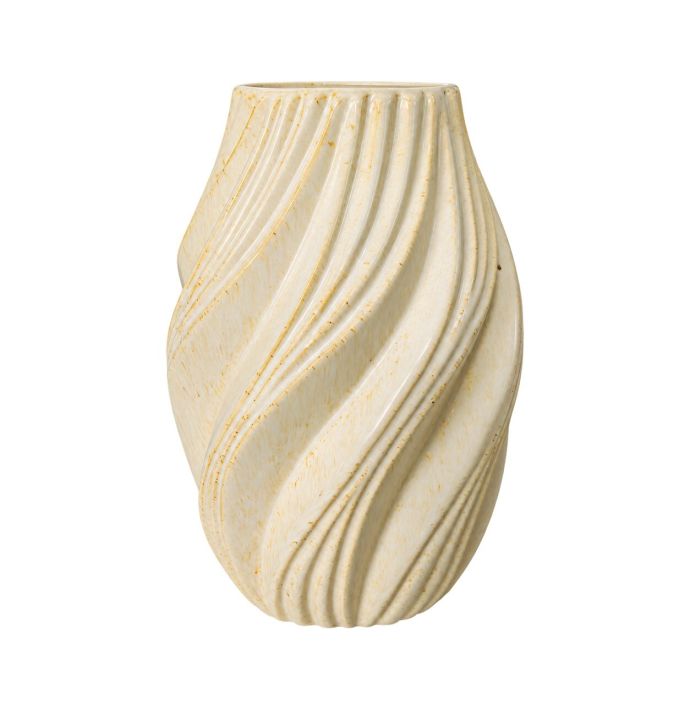 Aardewerk vaas Trace M beige