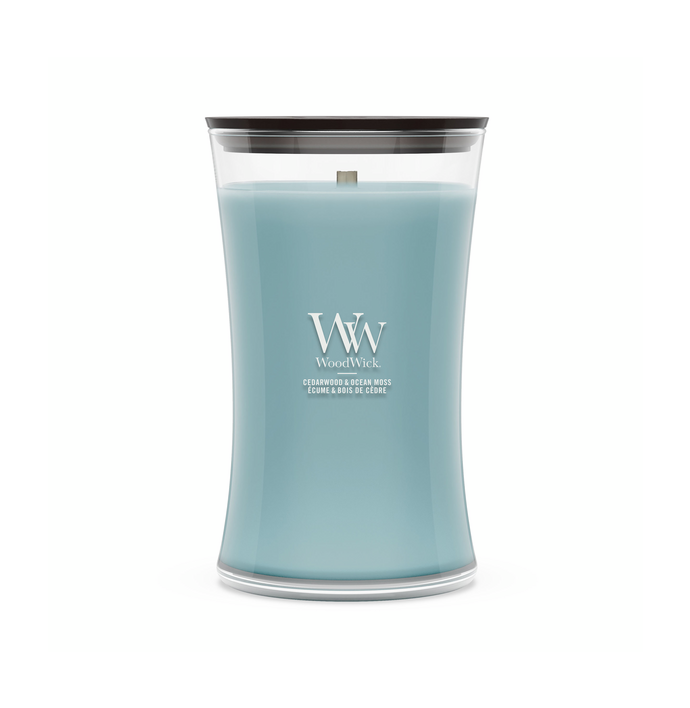 WoodWick Candle Cedarwood & Ocean Moss