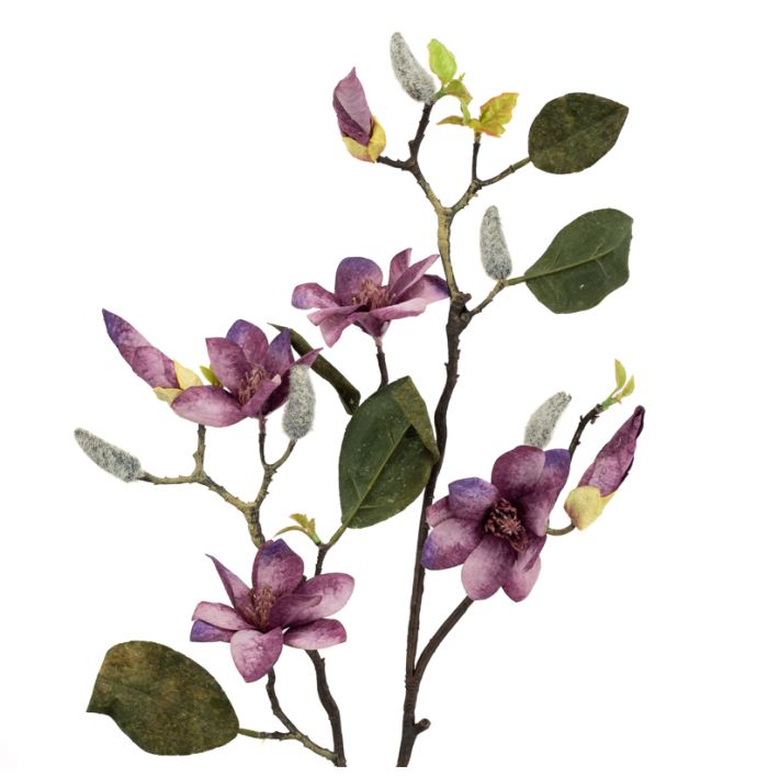 Kunsttak magnolia 86cm paars