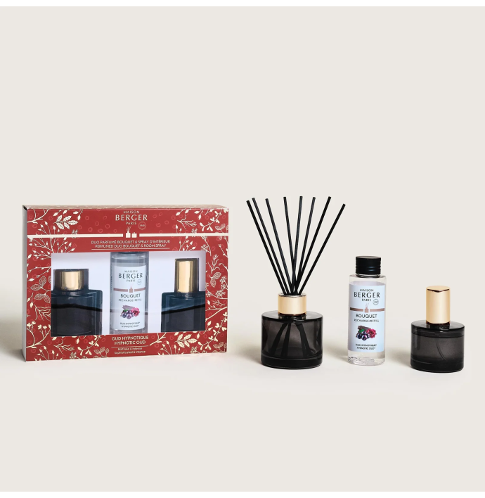 Maison Berger duo giftset geurdiffuser + roomspray Celebration met Hypnotic Oud
