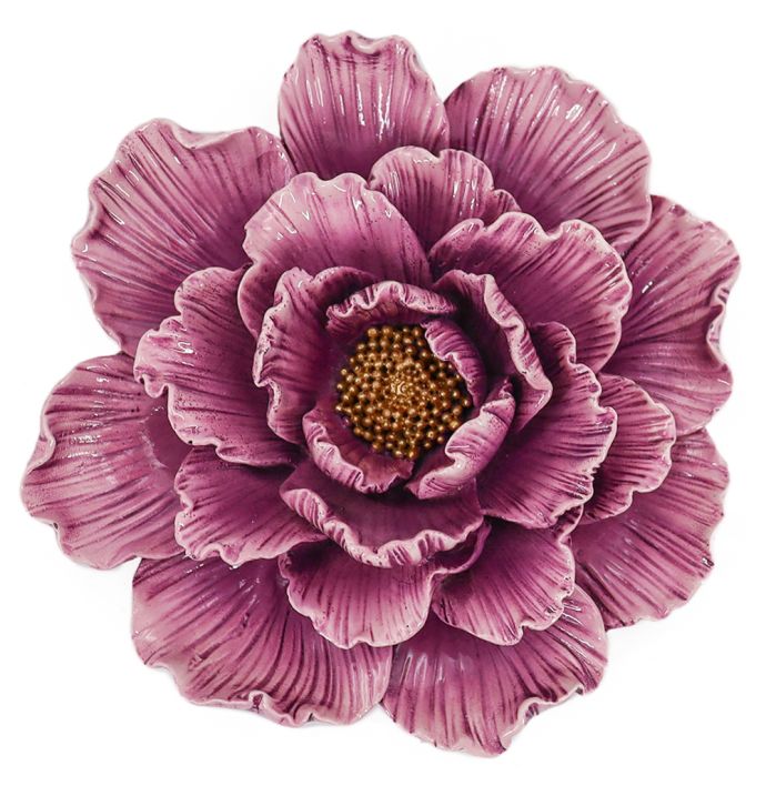 Wanddecoratie bloem paars