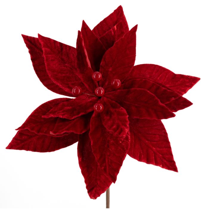 Kunsttak kerstster rood 70cm