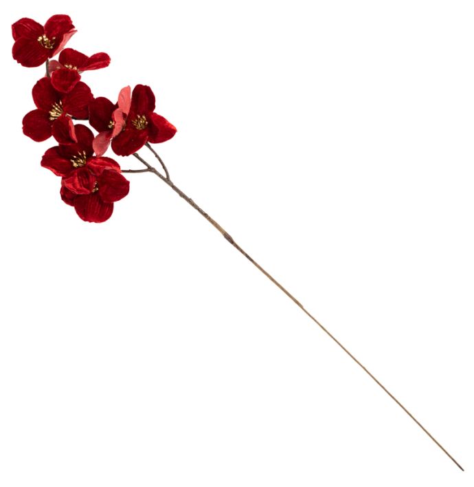 Kunsttak orchidee rood 70cm
