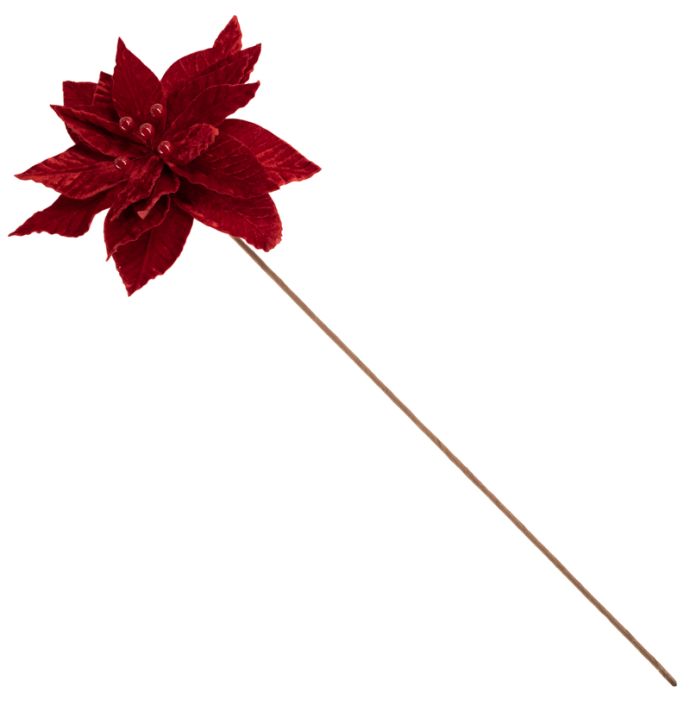 Kunsttak kerstster rood 70cm
