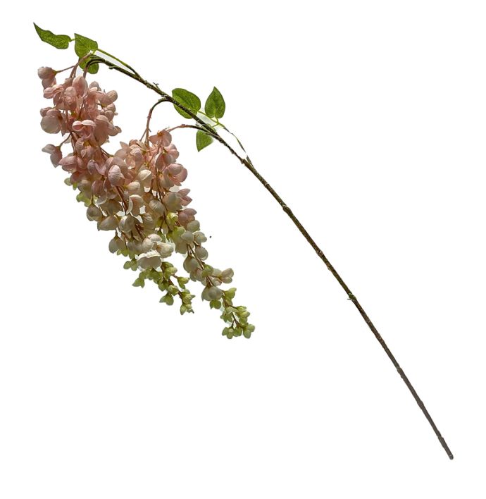 Kunstbloem blauweregen 116cm roze