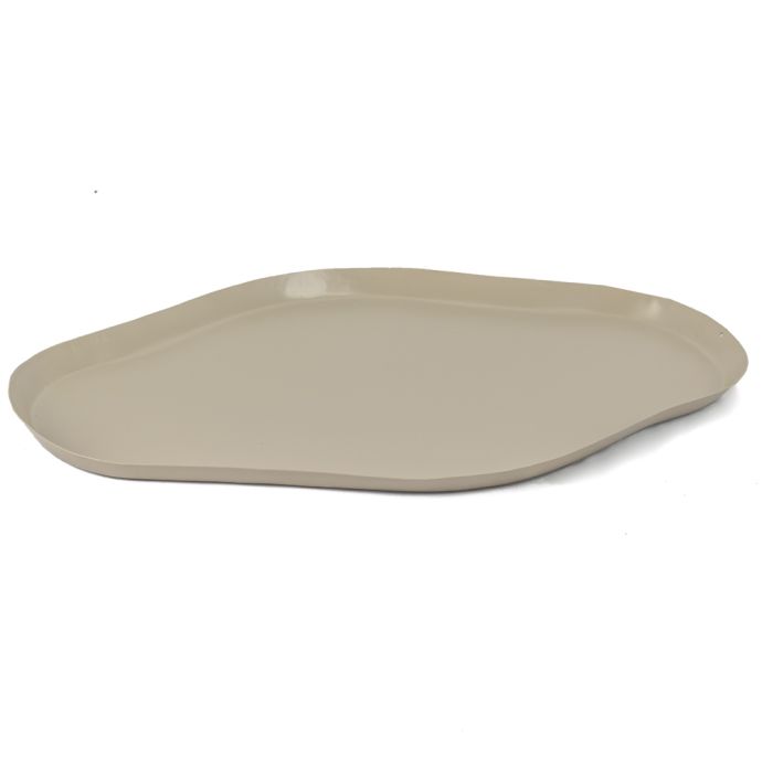 Metalen tray organisch sand