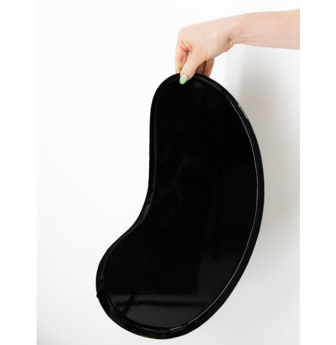 Metalen dienblad kidney zwart