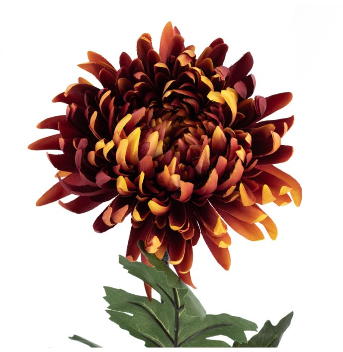 Kunstbloem chrysant roest