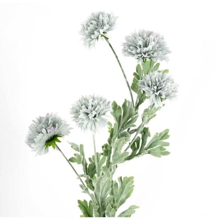 Kunsttak chrysant blauw