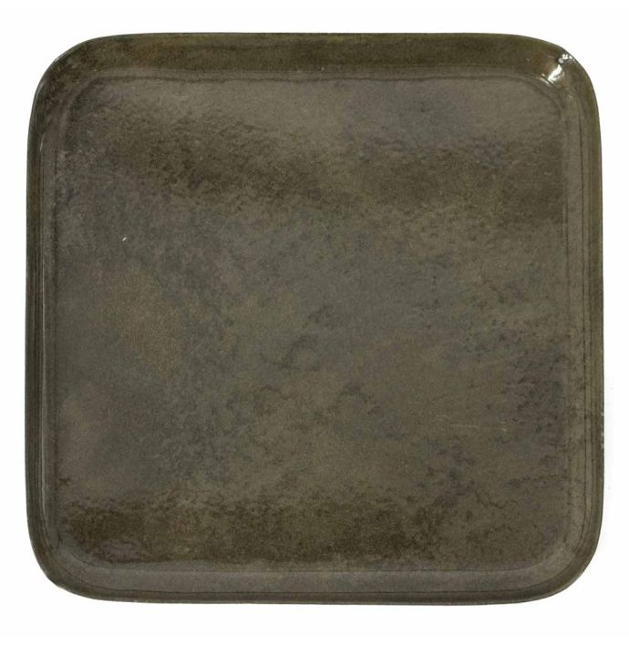 Metalen dienblad vierkant olive