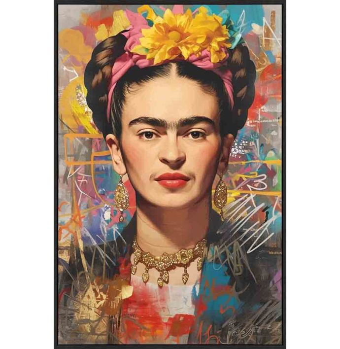 Schilderij popart Frida Kahlo
