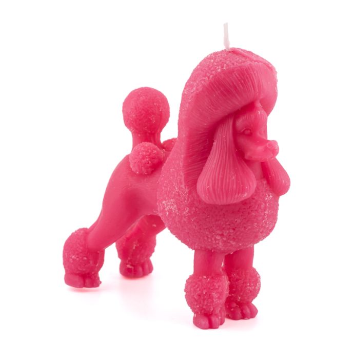 Kaars poedel roze