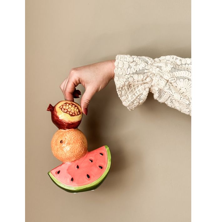 Aardewerk vaas Fruit