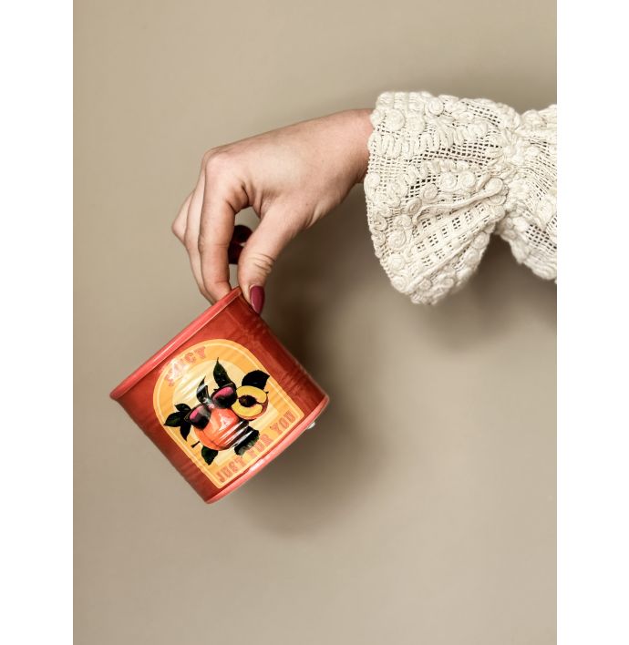 Aardewerk bloempot Perzik