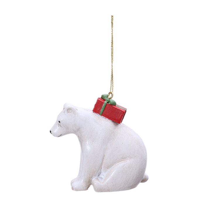 Hanger Ijsbeer met cadeau