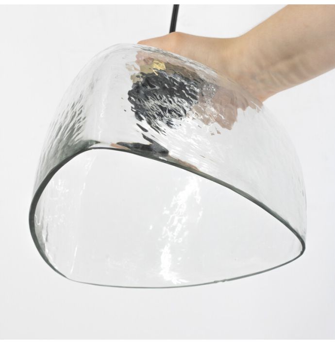 Glazen hanglamp organic