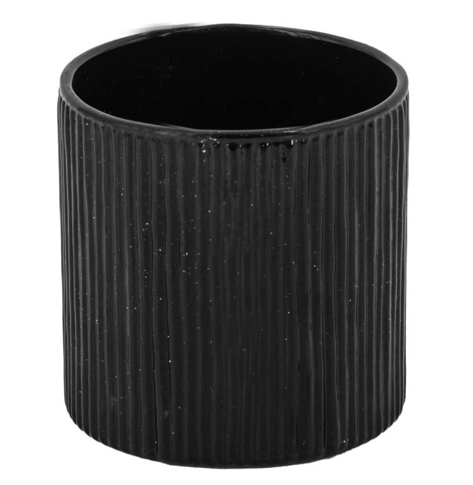 Glazen waxinehouder blauw