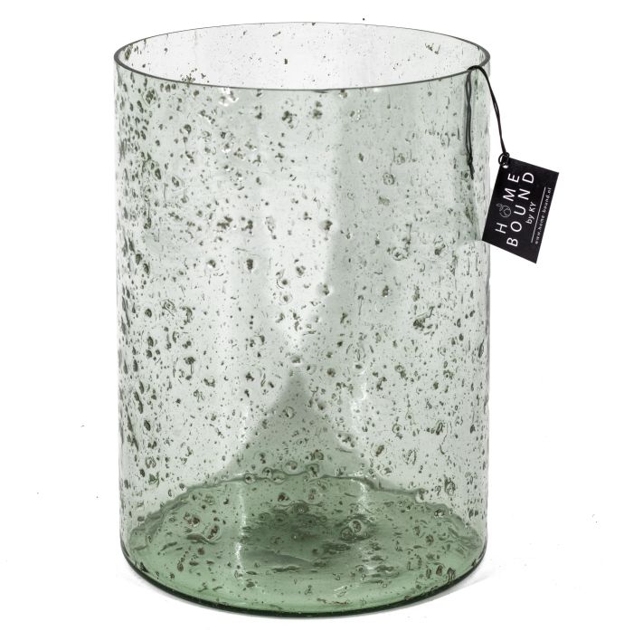 Windlicht bubbelglas blank