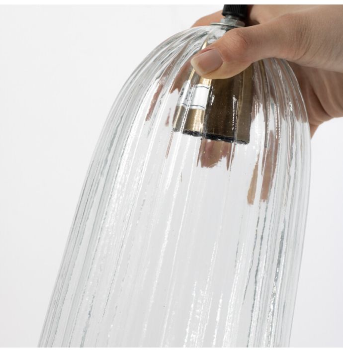 Glazen hanglamp cone