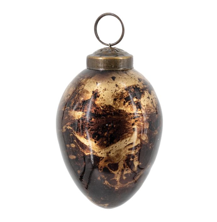 Kerstbal brown marble