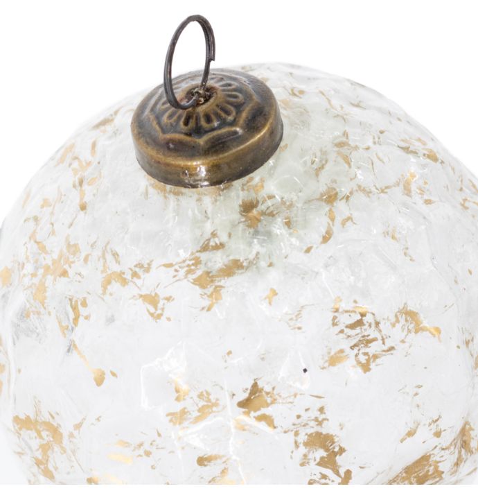 Kerstbal gold white