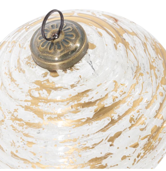 Kerstbal gold white