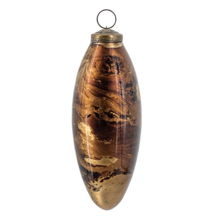 Kerstbal XL brown marble