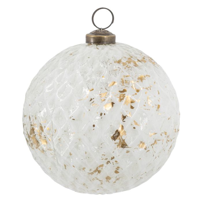 Kerstbal gold white