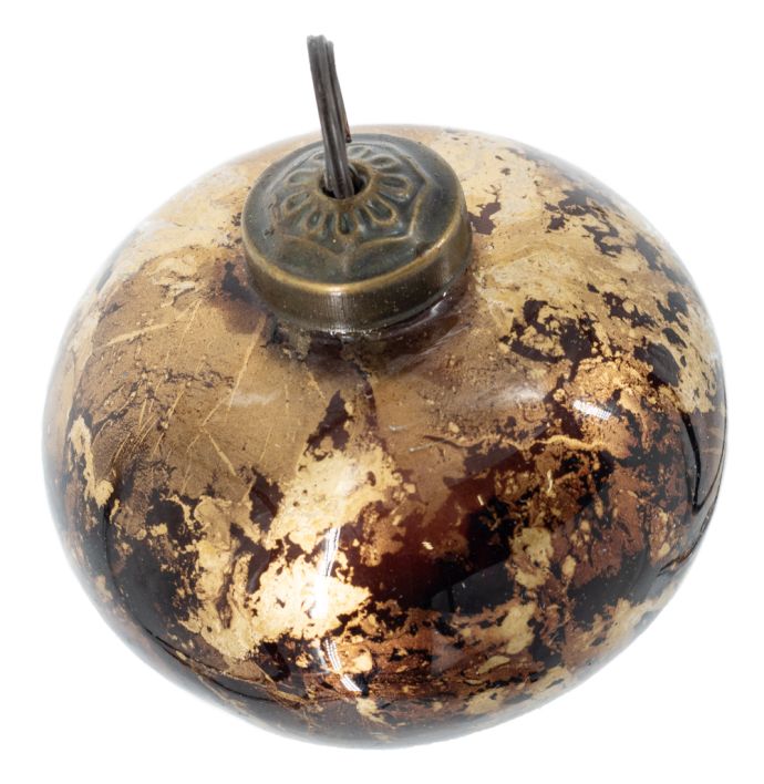 Kerstbal brown marble
