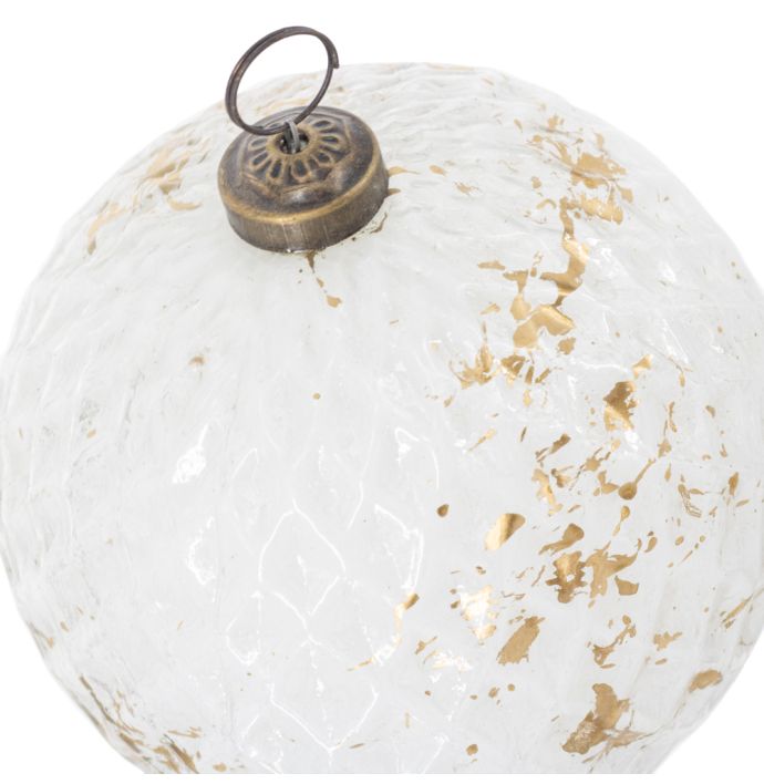 Kerstbal gold white