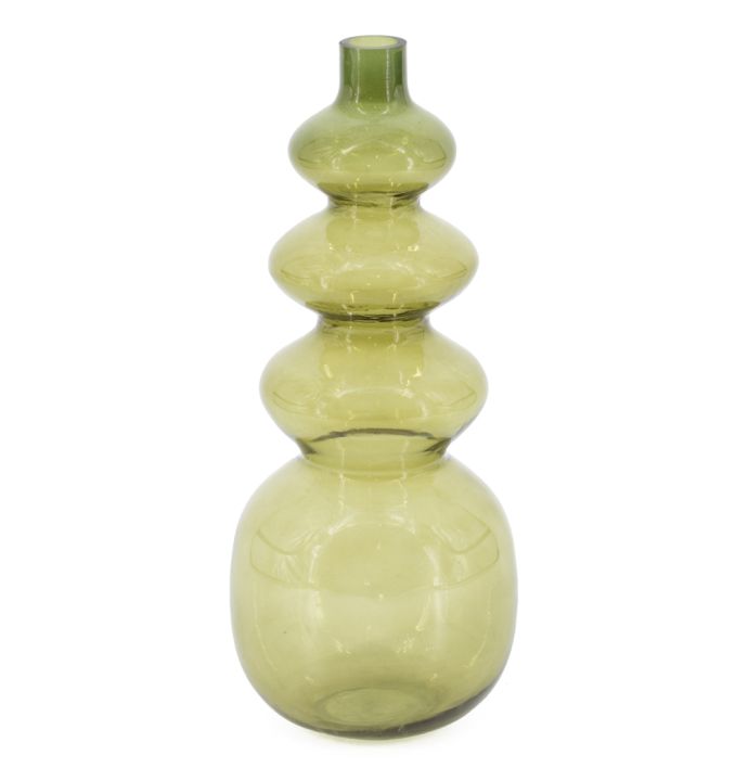 Glazen vaas olive