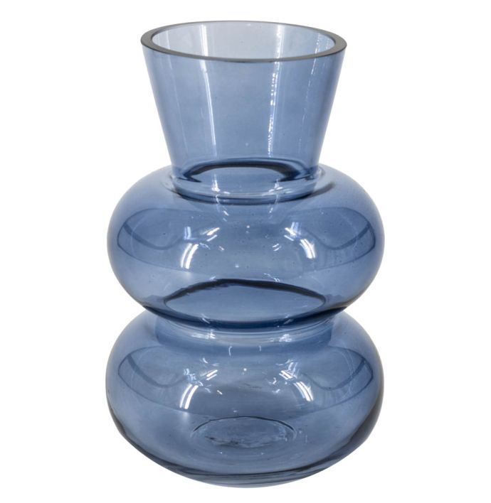 Glazen vaas blauw