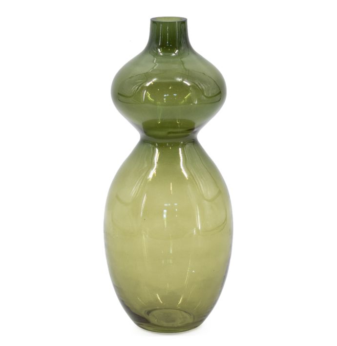 Glazen vaas olive
