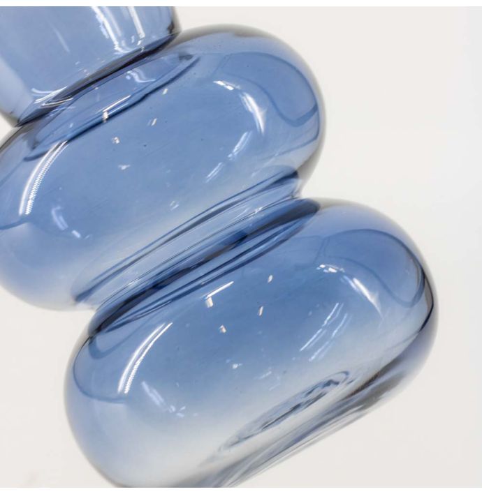 Glazen vaas blauw
