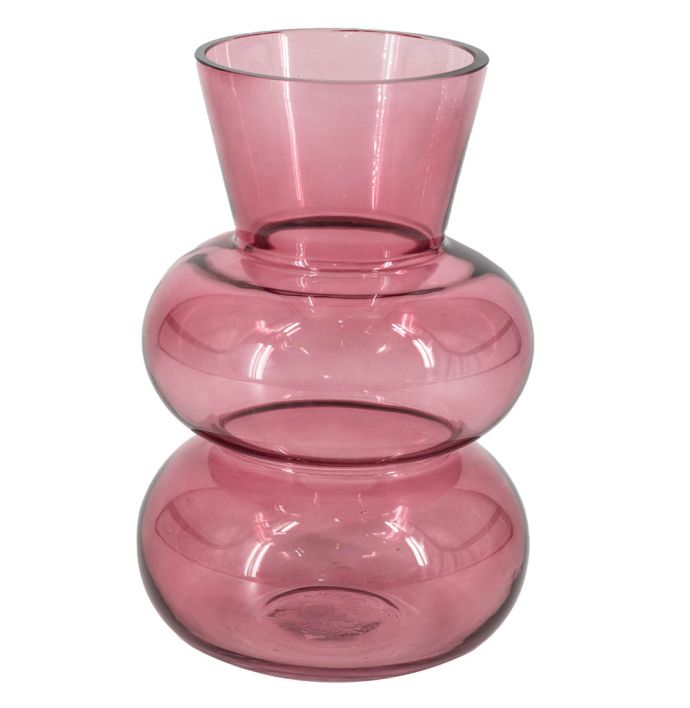 Glazen vaas roze