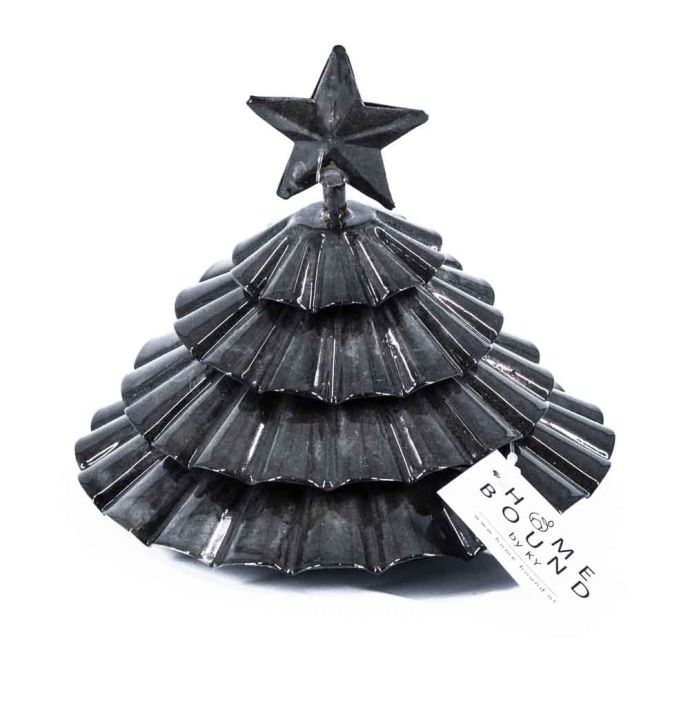 Metalen kerstboom blauw