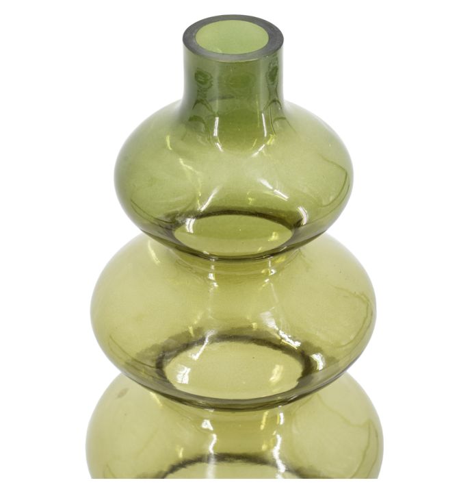 Glazen vaas olive