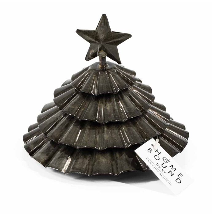 Metalen kerstboom olive