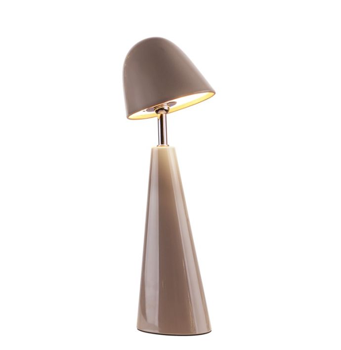 Bureaulamp Dot LED op accu taupe