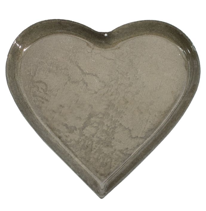 Metalen tray hart olive